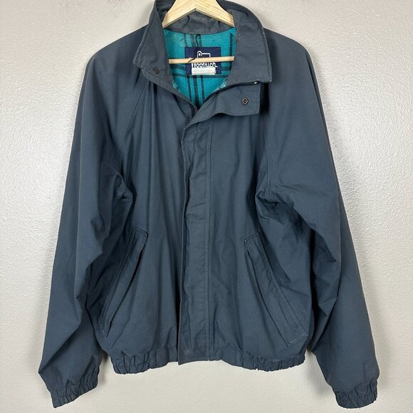 Vintage Woolrich Gor-Tex Men's Jacket Outdoor Rain Charcoal Gray Large - Picture 3 of 5